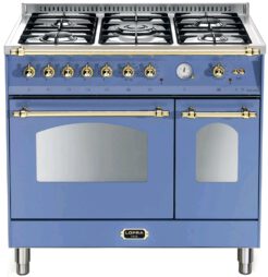 Lofra - 2699€ - RLVD 96 MFTE/CI - LAVANDEL BLUE - Gas - Elektro- Herd mit Doppelbackofen - 90 cm breit