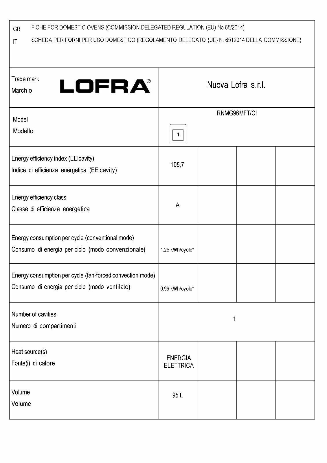 LOFRA - 2379€ - DOLCEVITA - SINGLE OVEN 90 cm - RBIG 96 MFT / CI - IVORY - Messing Finish – Bild 4