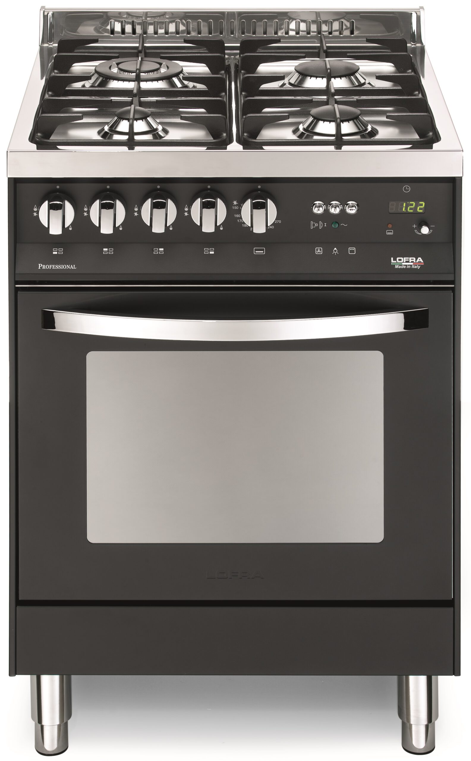 LOFRA - 1499€ - RAINBOW - GAS SINGLE OVEN 60 cm - PNM 66 GVT/ C - BLACK