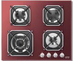 LOFRA - 593€ - MERCURIO - GAS KOCHFELD 60 cm - HGR 6 G0 - Red
