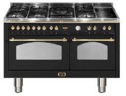 LOFRA - 6679 € - DOLCEVITA - DOUBLE OVEN 150 cm - RNMD 156 SMFET+MFT / AEOV - Black Messing Finish