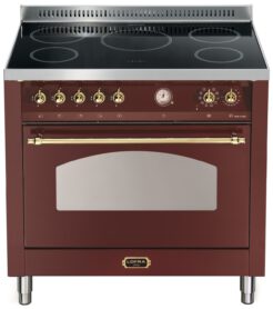 LOFRA - 3259€ - DOLCEVITA INDUKTION - SINGLE OVEN 90cm - RRG 96 MFT/ 5 I - Burgundy Messing Finish