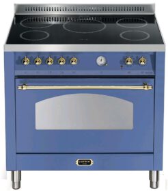 LOFRA - 3259€ - DOLCEVITA INDUKTION - SINGLE OVEN 90cm - RLVG 96 MFT/ 5 I - Lavendel Messing Finish