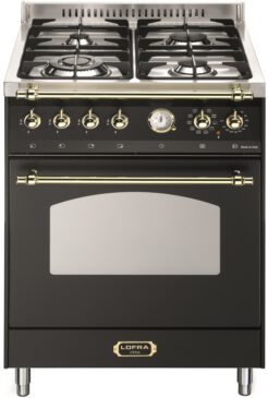 LOFRA - 1759€ - DOLCEVITA - SINGLE OVEN 60 cm - RNM 66 MFT/ CI - Black - Messing Finish