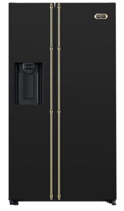 LOFRA - 3849€ - DOLCEVITA SIDE-BY-SIDE KÜHLSCHRANK - GFRNM619/0- BLACK - MESSING FINNISH