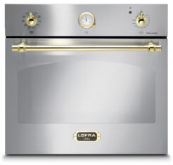 Lofra - 1149€ - DolceVita FRS69EE Retro Einbau-Backofen 60 cm Edelstahl mit Messing Finish