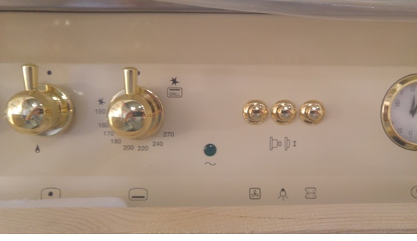 LOFRA - 2699€ - DOLCEVITA - GAS - DOUBLE OVEN 90 cm - RBID 96 GVGTE/ CI - IVORY Messing Finish – Bild 3
