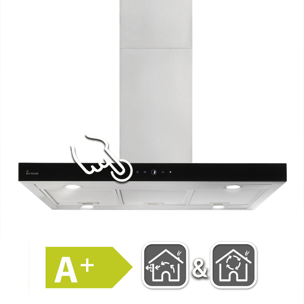 KKT Kolbe - 359€ - Dunstabzugshaube 90cm DELTA-INSEL-HC - Inselhaube – Bild 4