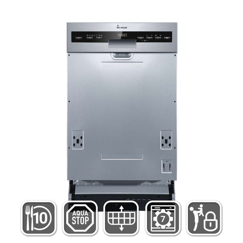 KKT Kolbe - 389€ - DW4505ED - 45cm Einbau-Geschirrspüler: teilintegriert