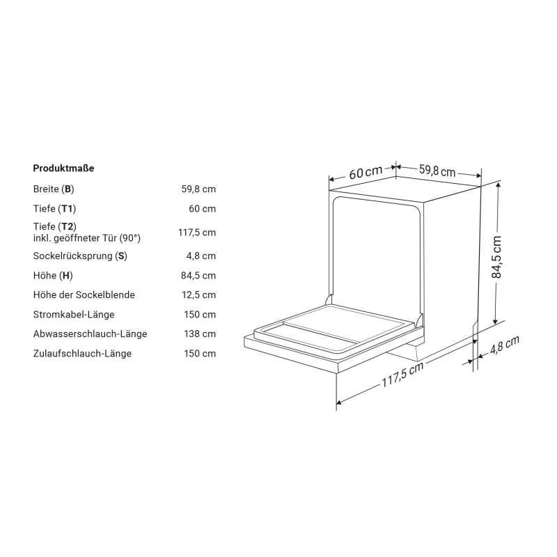 KKT Kolbe - 305€ - Geschirrspüler Spülmaschine - DW601W – Bild 4