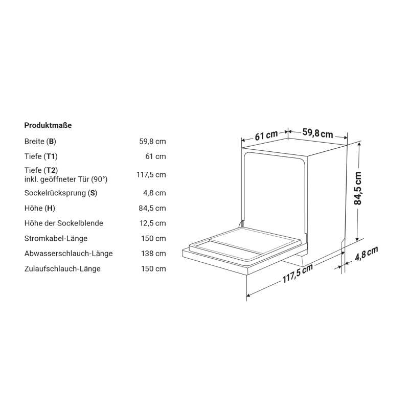 KKT Kolbe - 439€ - DW616FS - Geschirrspüler Spülmaschine freistehend 60cm – Bild 7