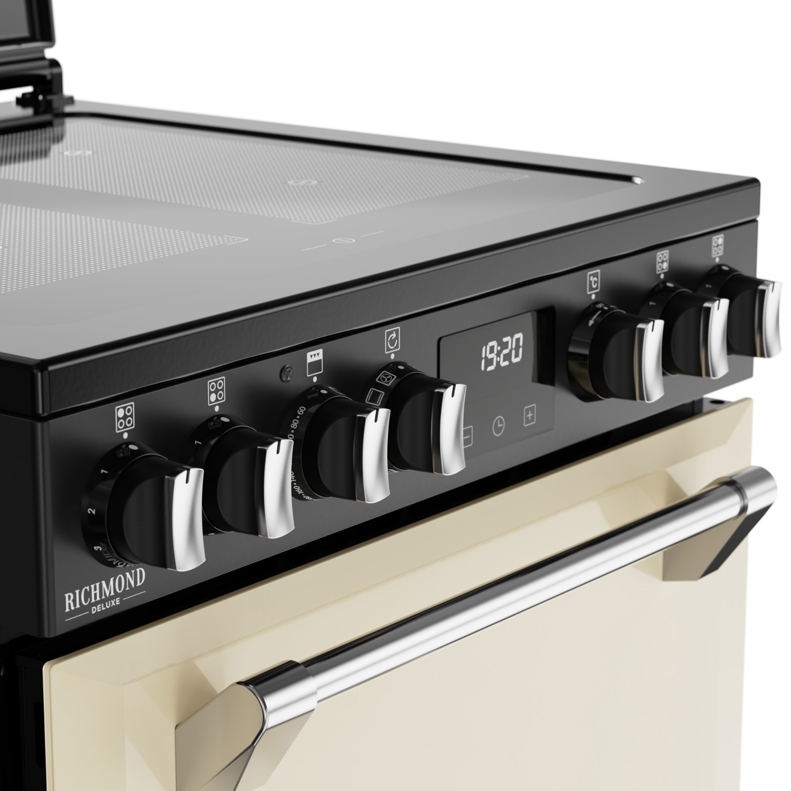 STOVES - 1899€ - Richmond - DX MRA 600 EI RTY - Induktion Creme/Chrom - Air Fry Funktion – Bild 3