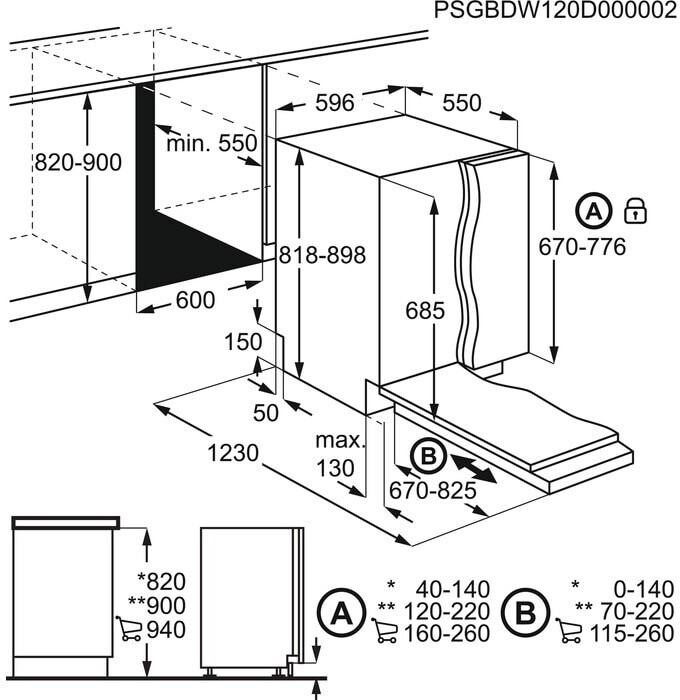 AEG - 776€ - Geschirrspüler - vollintegrierbar - FSE82827P - 60 cm – Bild 4