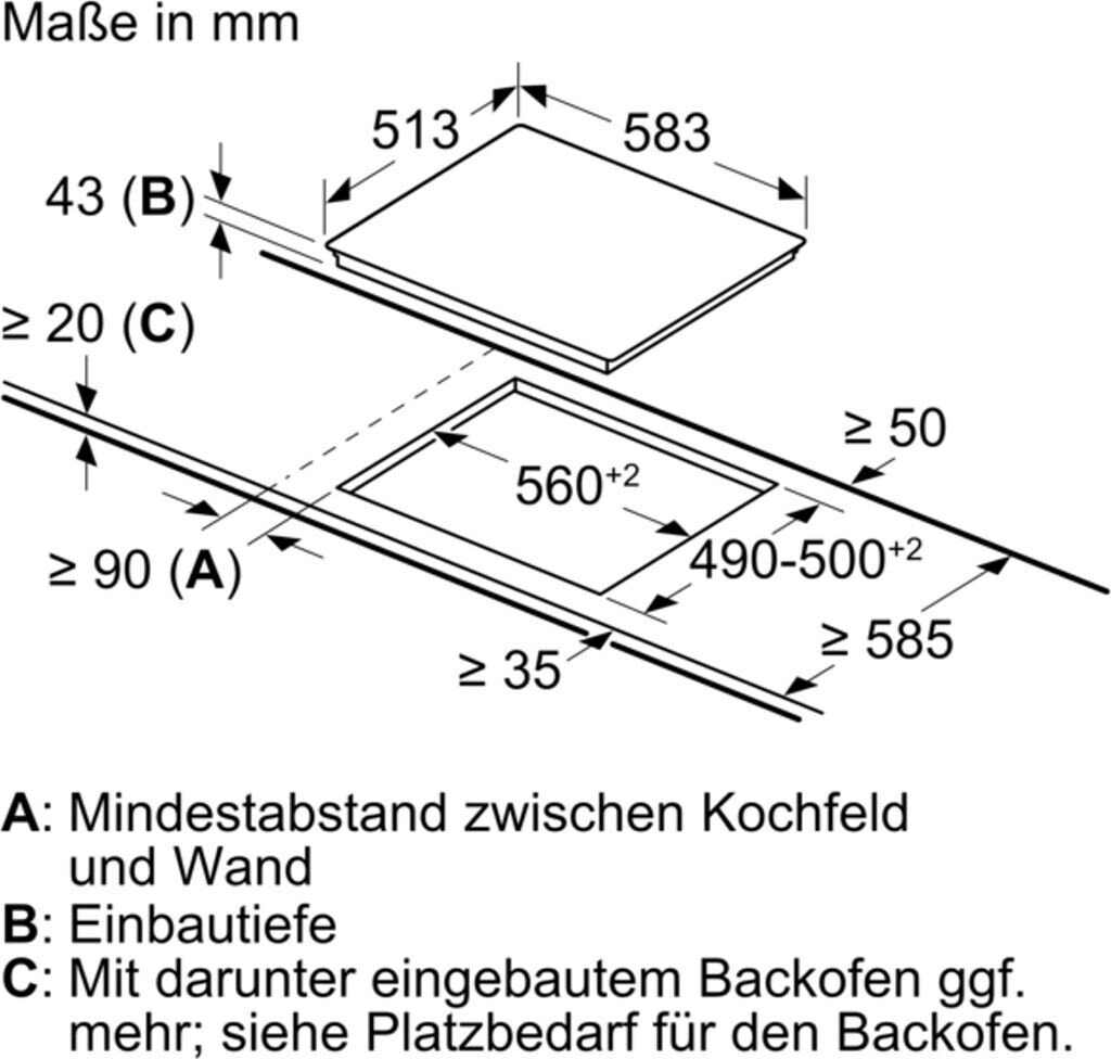 Bosch - 255€ - NKN645GA2E - Kochfeld herdgebunden - 60 cm - Edelstahlrahmen – Bild 4