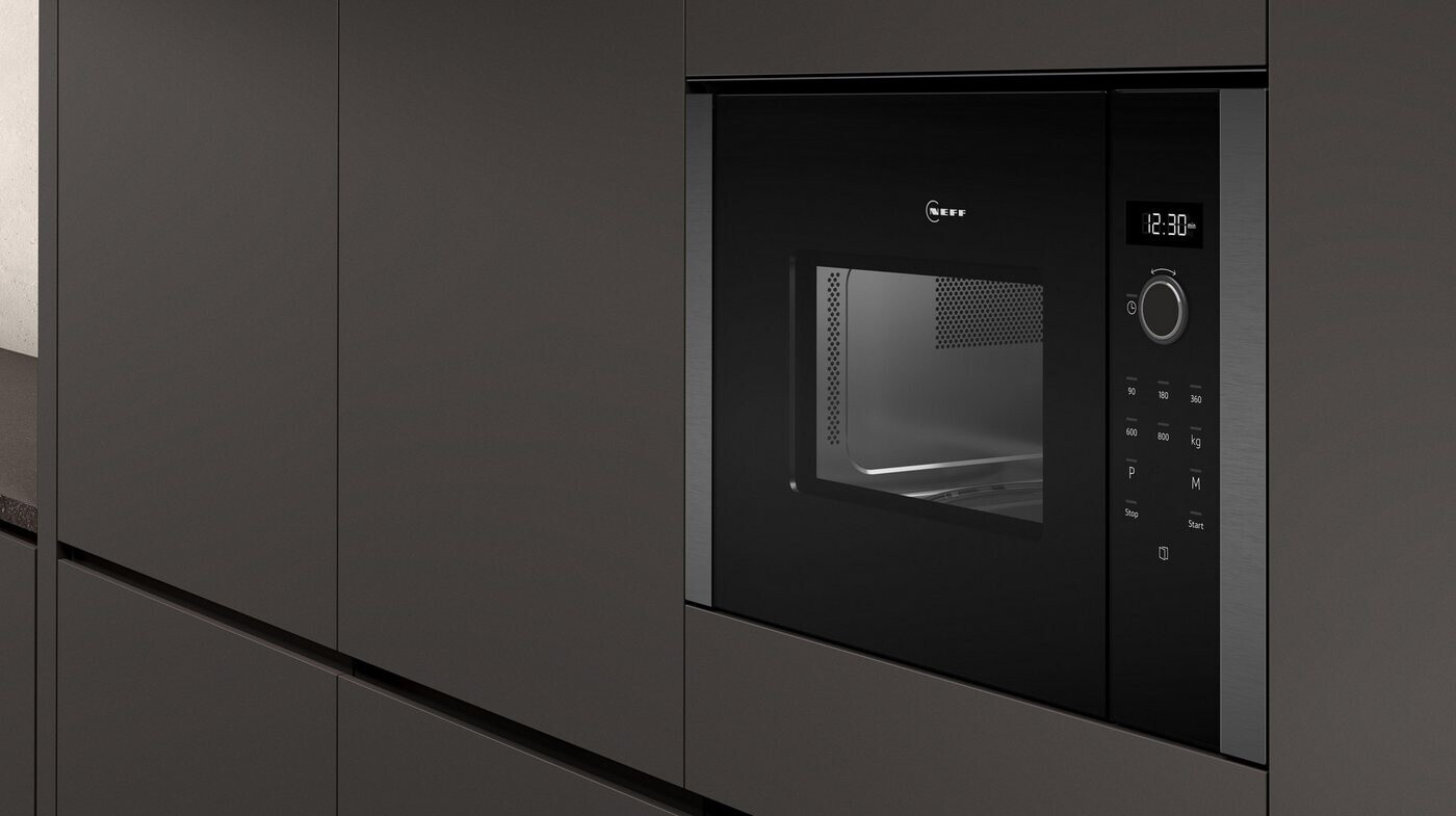 NEFF - 382€ - HLAWD23G0 - Einbau-Mikrowelle - 800 Watt - Graphite-Grey – Bild 4