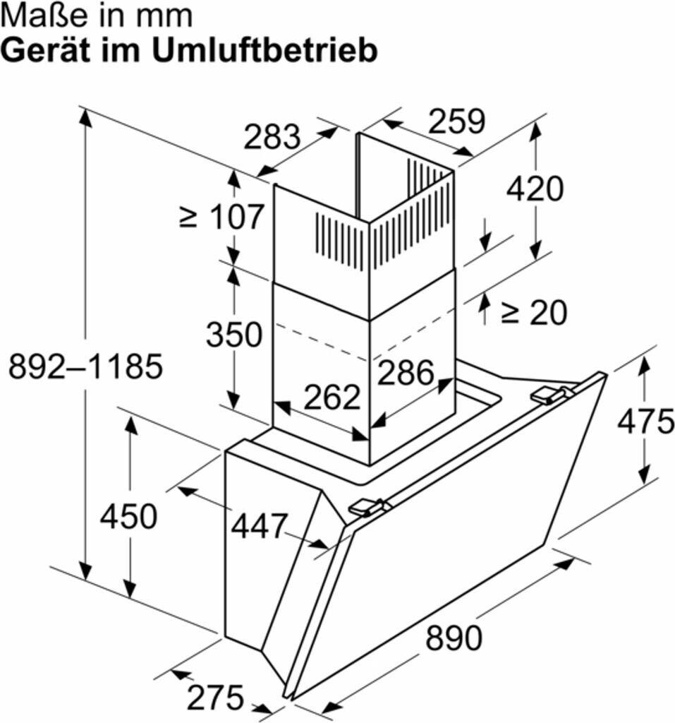 Siemens - 814€ - Dunstabzugshaube - LC91KLT60 - iQ700 - 90 cm - Schwarz – Bild 4