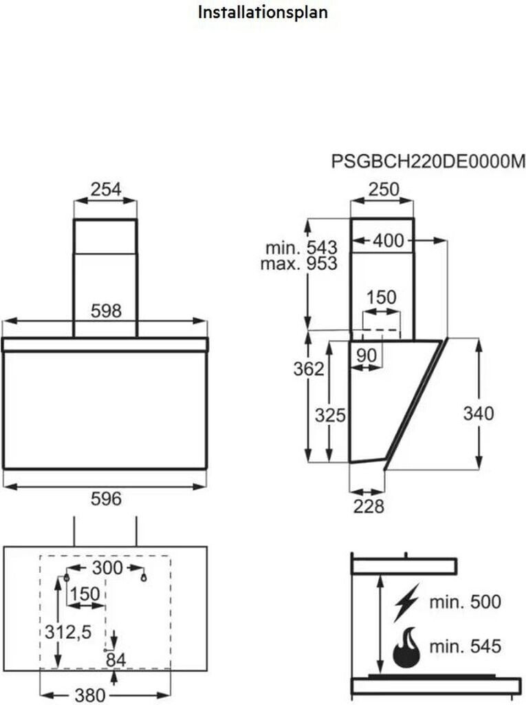 AEG - 390€ - Dunstabzugshaube - DVK5661HB - Wandhaube - kopffrei - 60 cm - Hob2Hood – Bild 5
