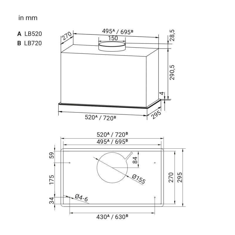 KKT Kolbe - 149€ - Dunstabzugshaube 72cm LB720 – Bild 5