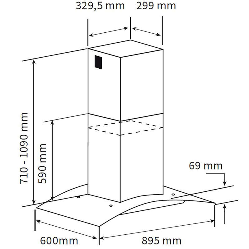 KKT Kolbe - 309€ - Dunstabzugshaube 90cm SINUS-INSEL-HC – Bild 7