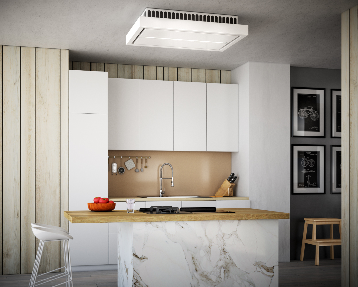 Baumann - 829€ - Aura 90 - WLK - Weiß - 90cm Deckenhaube – Bild 2