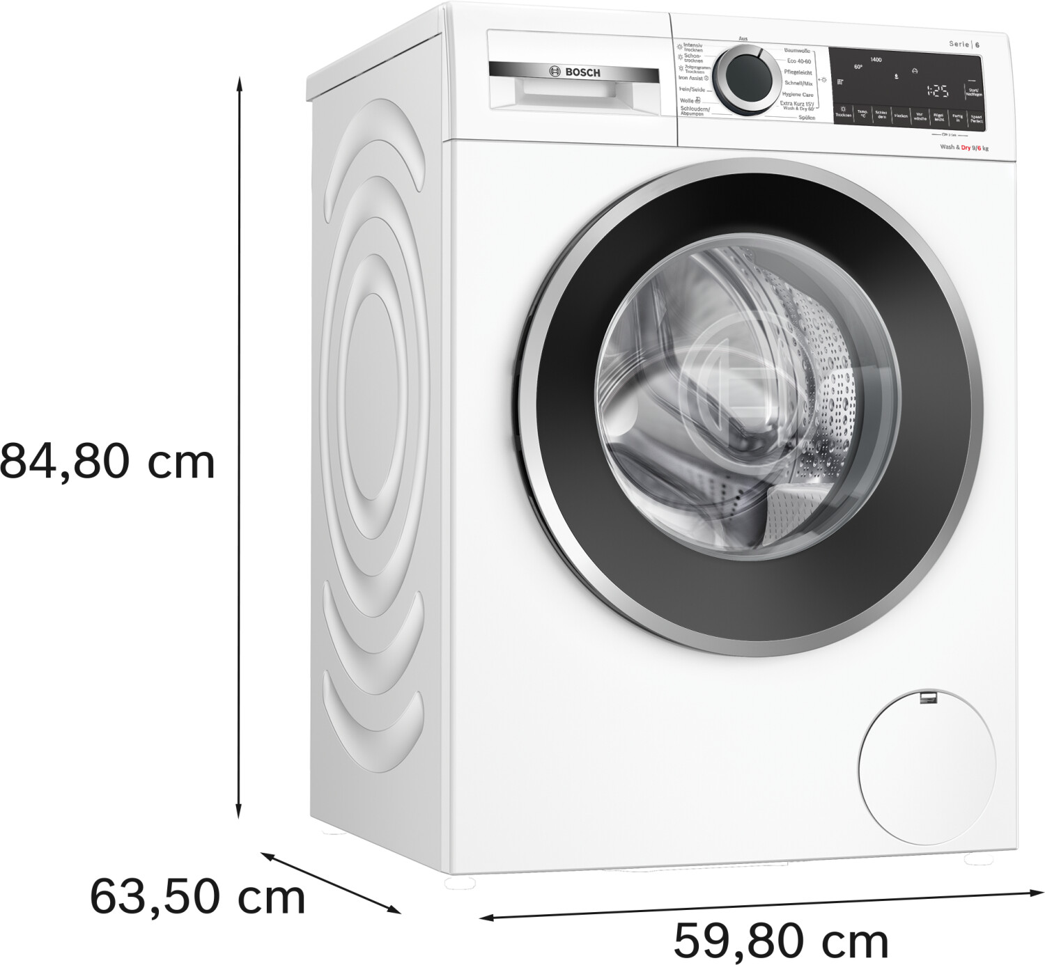 Bosch Waschtrockner 9/6 kg Serie 6 WNG24442 mit Wash & Dry Funktion – Bild 2