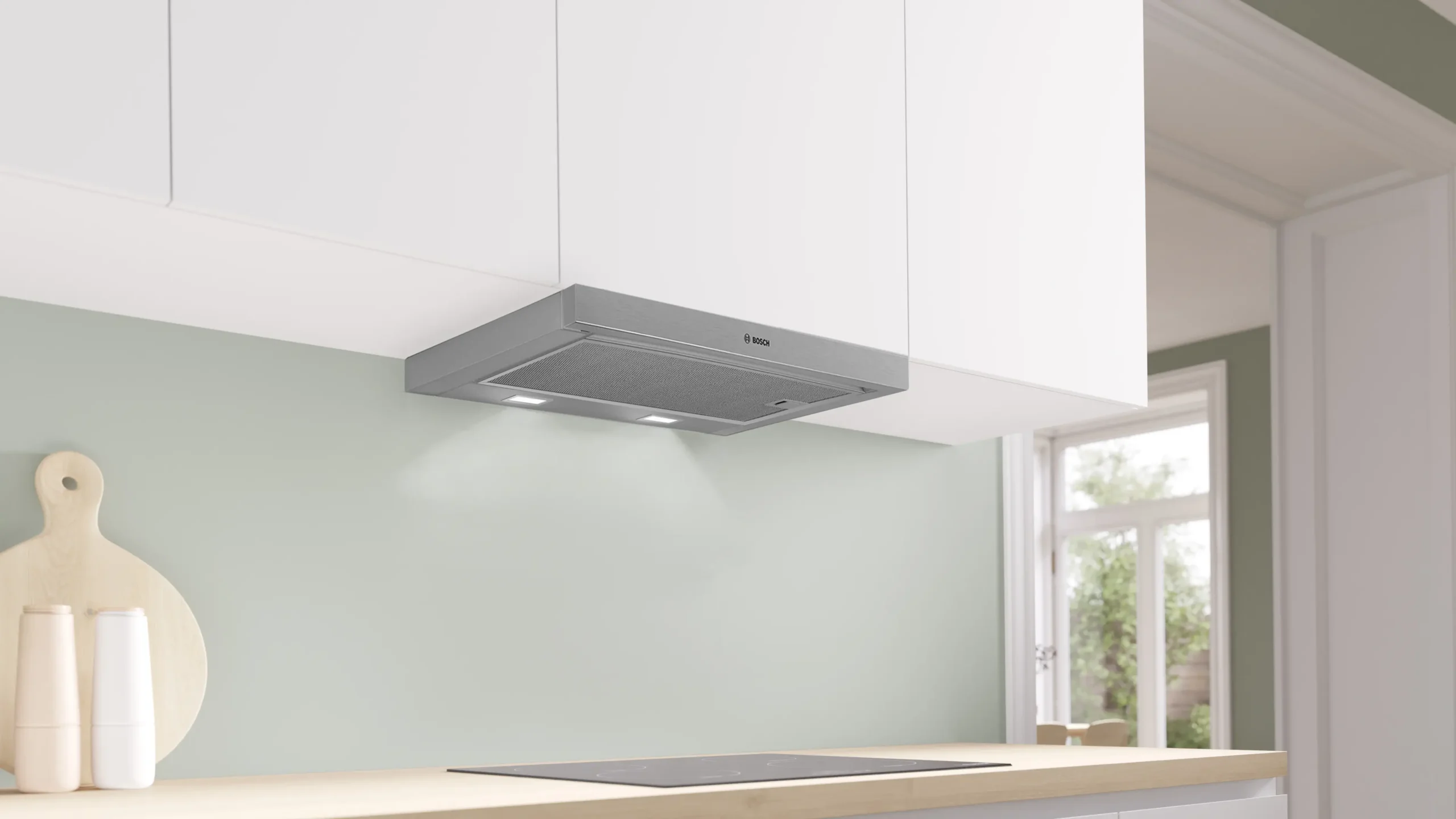 Bosch DFR067A52 Flachschirmhaube Einbau 60 cm Serie 4 silber – Bild 4