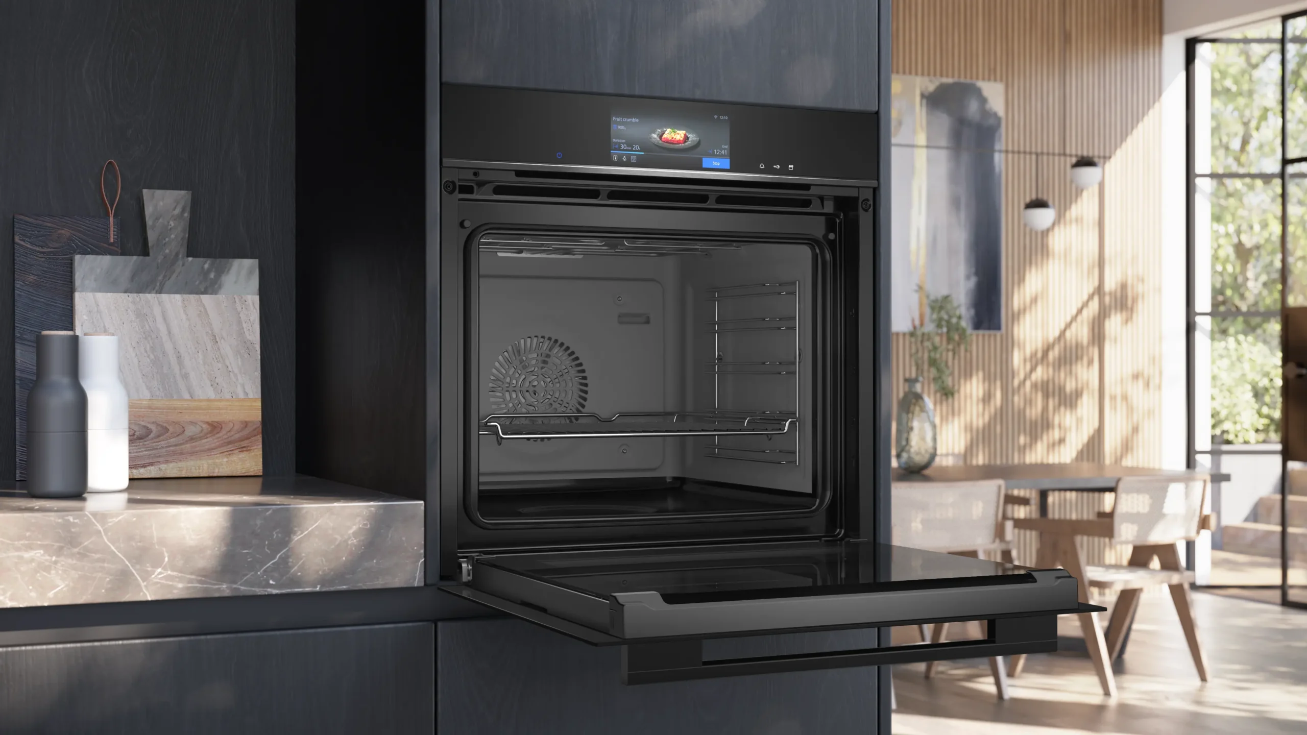 Siemens HS758G3B1 Dampfbackofen Einbau iQ700 60 cm Home Connect Schwarz Edelstahl – Bild 3