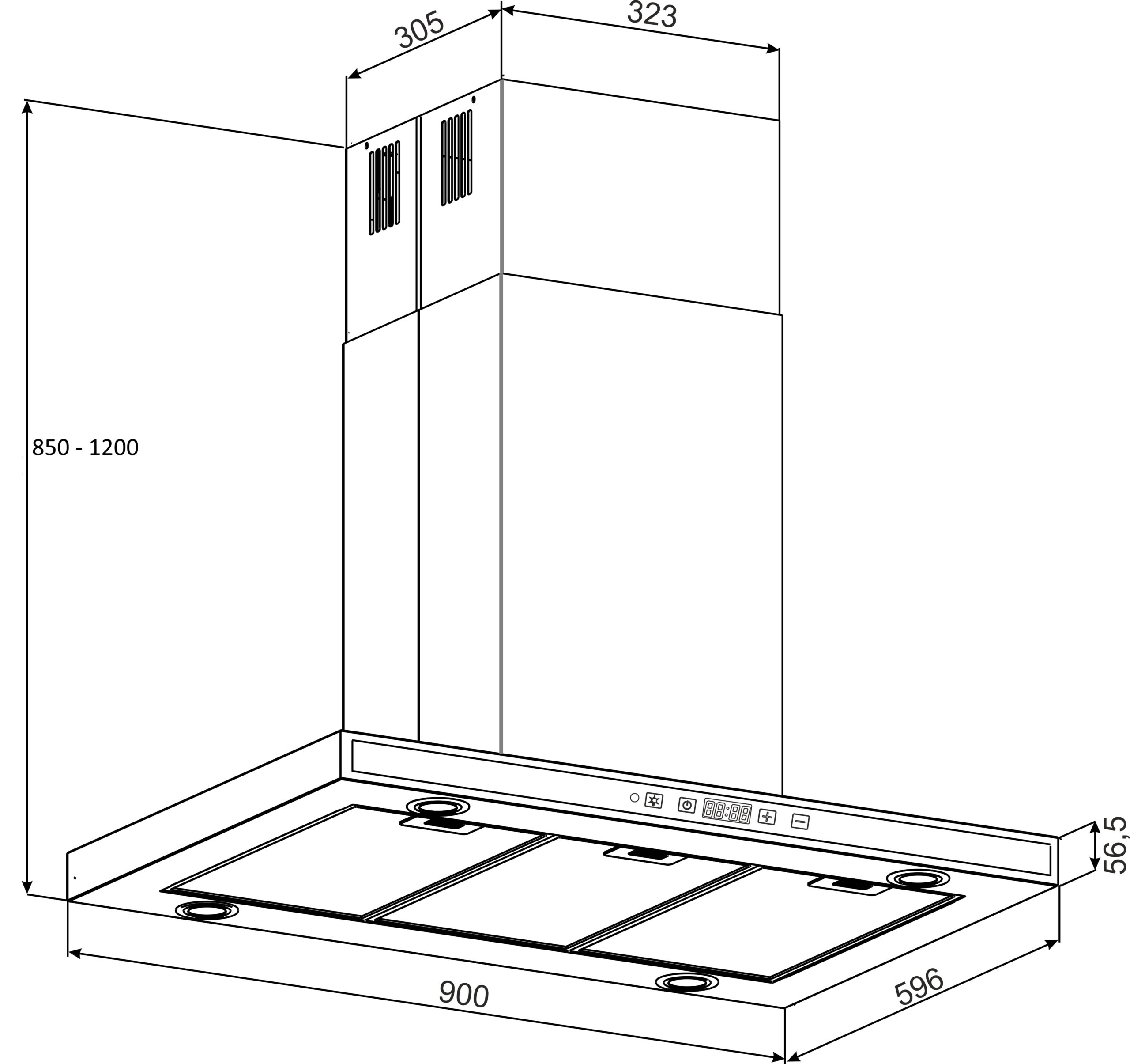 Baumann - 665€ - Inselhaube - Vela Isola - 90cm – Bild 3