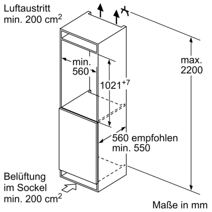 Siemens KI31RADD1 Einbau-Kühlschrank iQ500 165 L mit hyperFresh – Bild 5