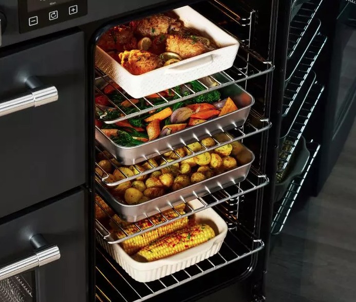 Belling Farmhouse RCA 90 Ei Standherd 90 cm Induktion mit 3 Backöfen Anthrazit – Bild 6
